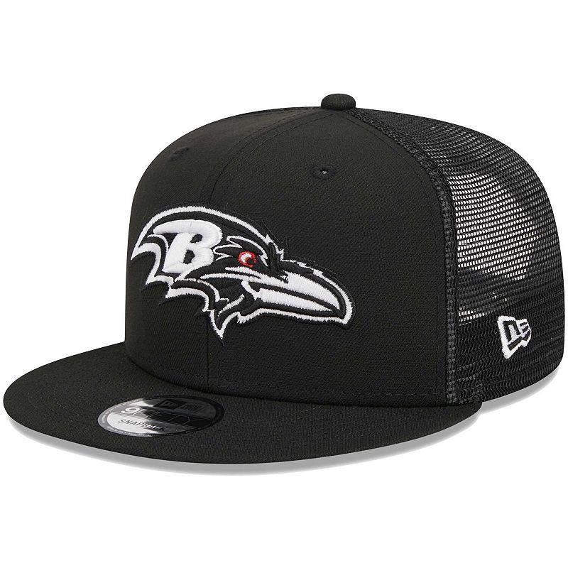 Mens New Era Baltimore Ravens Main Trucker 9FIFTY Snapback Hat Product Image