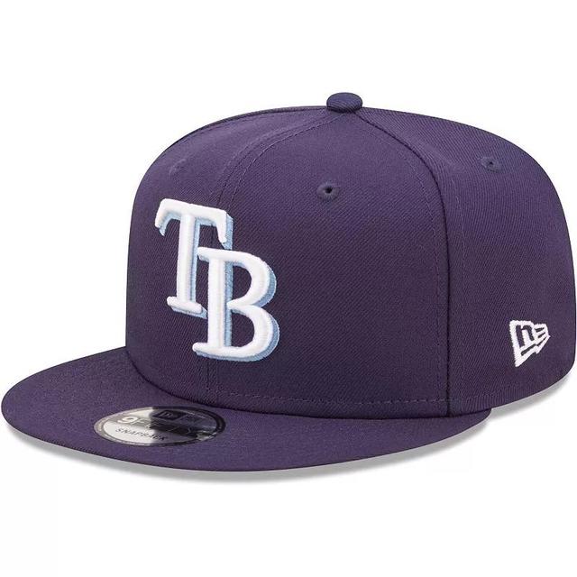 Mens New Era Navy Tampa Bay Rays Primary Logo 9FIFTY Snapback Hat Product Image