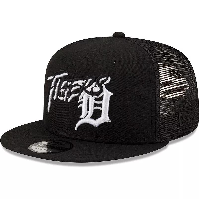 Mens New Era Black Detroit Tigers Street Trucker 9FIFTY Snapback Hat Product Image