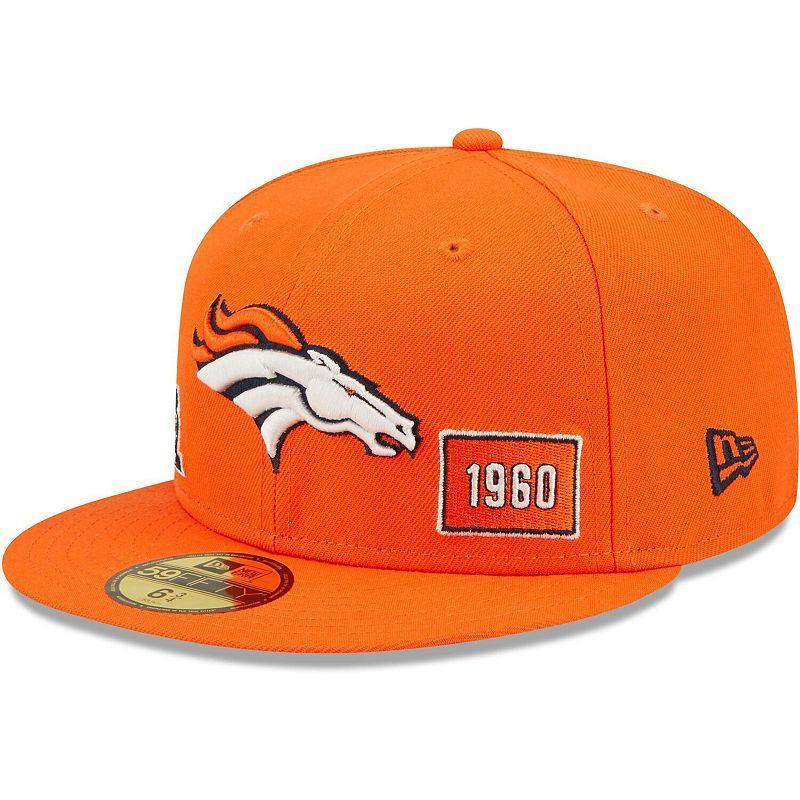 Mens New Era Denver Broncos Identity 59FIFTY Fitted Hat Product Image