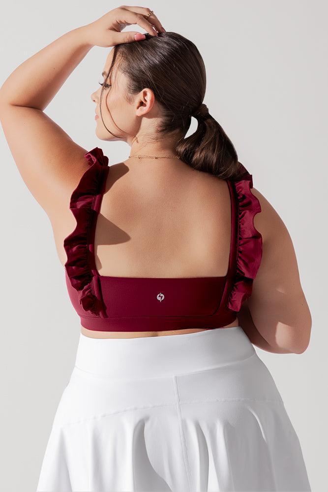 Romance Ruffle Bra - Crimson Product Image