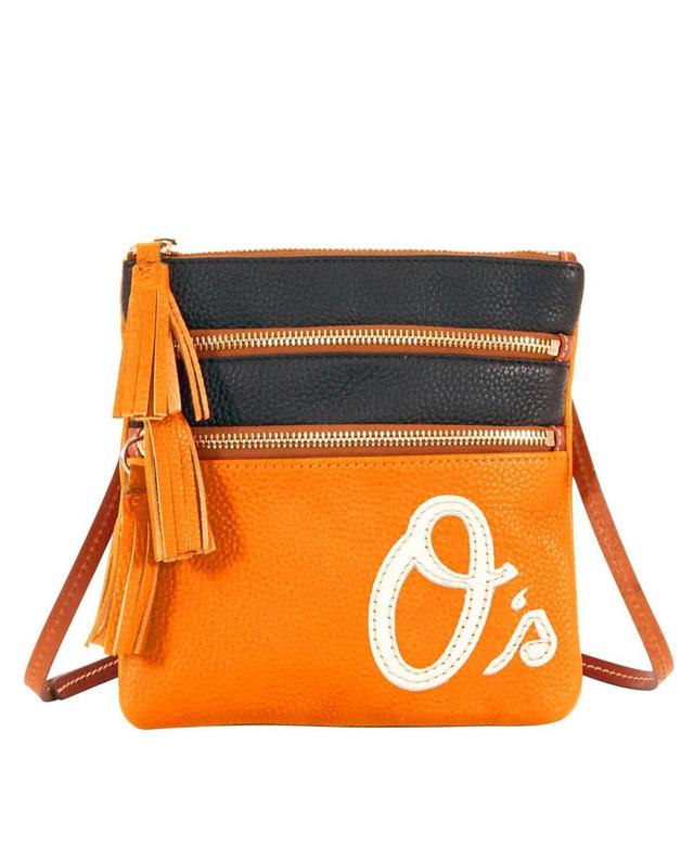 Womens Dooney & Bourke Baltimore Orioles Infield Triple Zip Crossbody Purse Product Image