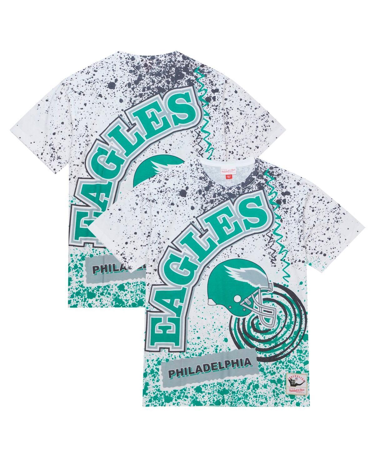 Mens Mitchell & Ness White Philadelphia Eagles Big and Tall Allover Print T-shirt Product Image