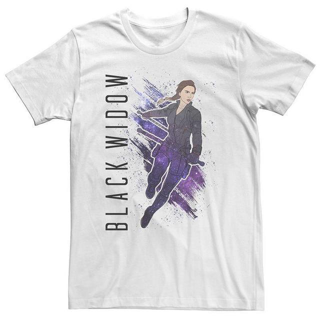 Big & Tall Marvel Avengers Endgame Black Widow Galaxy Painted Tee, Mens Product Image