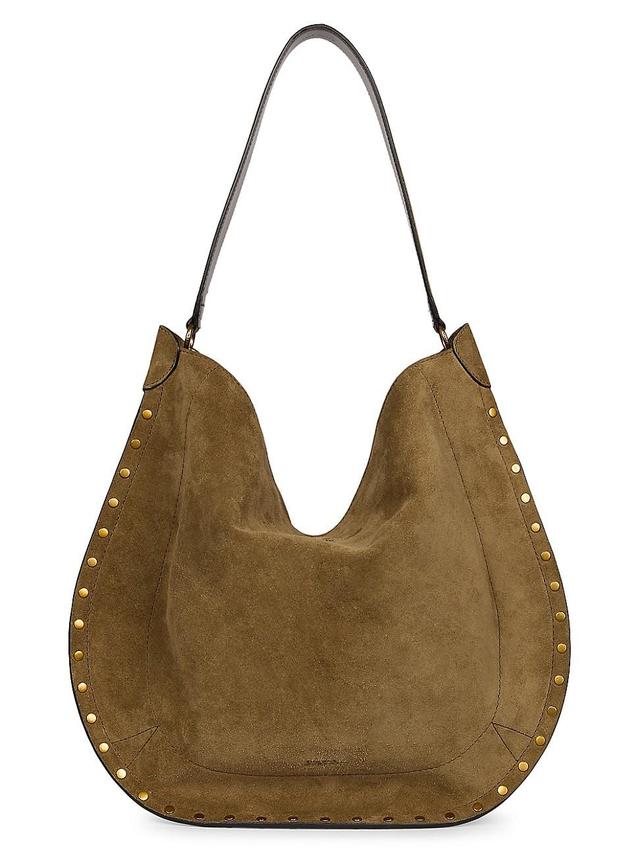 Womens Oskan Studded Suede Hobo Bag Product Image