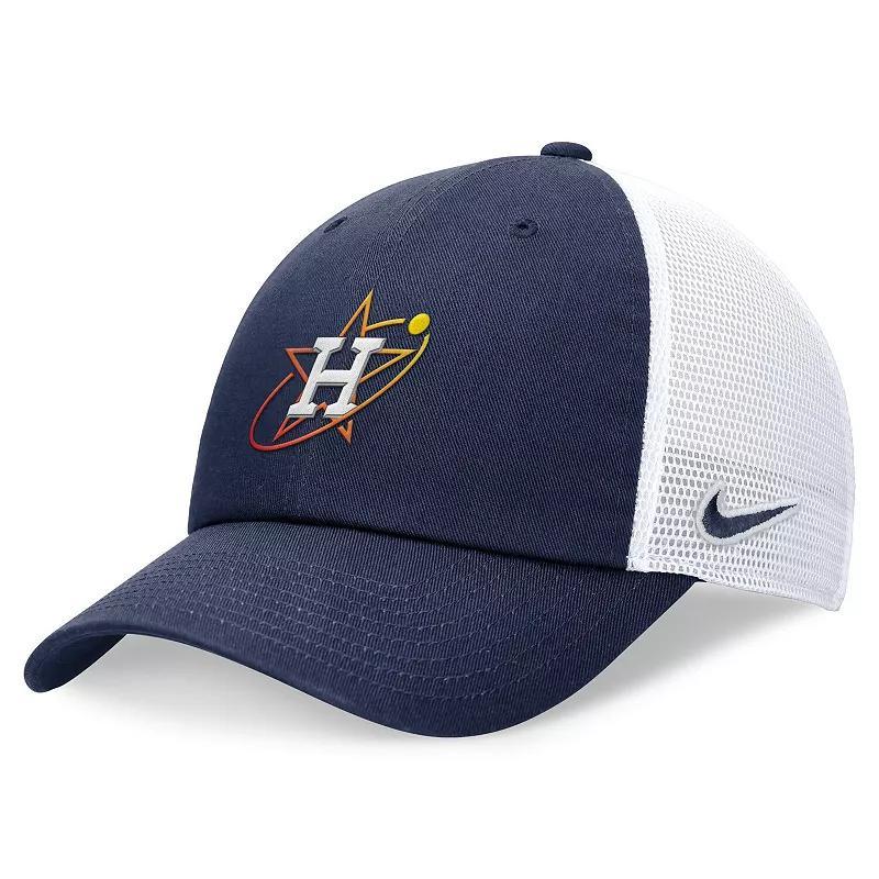 Mens Nike Houston Astros Cooperstown Collection Rewind Club Trucker Adjustable Hat Blue Product Image