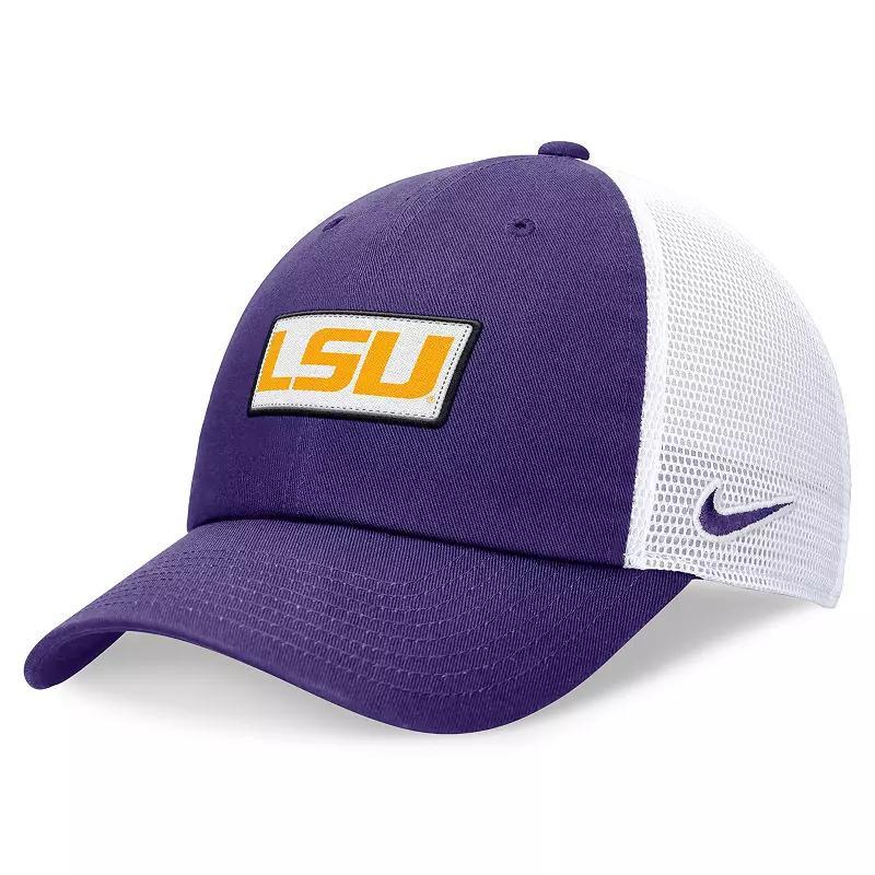 Mens Nike /White LSU Tigers Primetime Club Trucker Adjustable Hat Product Image