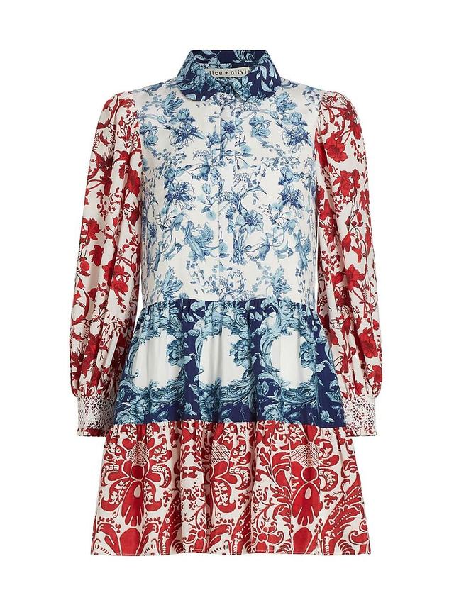 Womens Paulie Tiered Floral Minidress Product Image