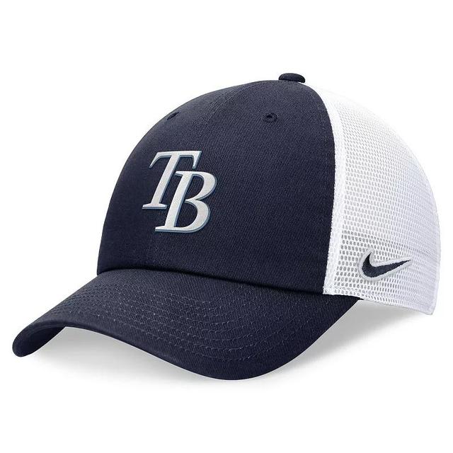 Mens Nike Tampa Bay Rays Evergreen Club Trucker Adjustable Hat Blue Product Image