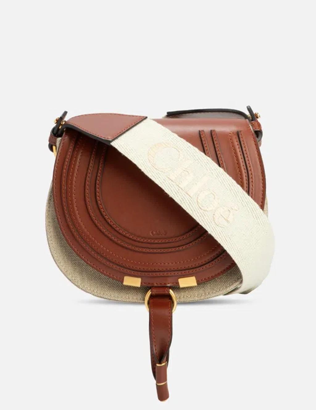 Small Marcie Saddle Bag In Brown Product Image