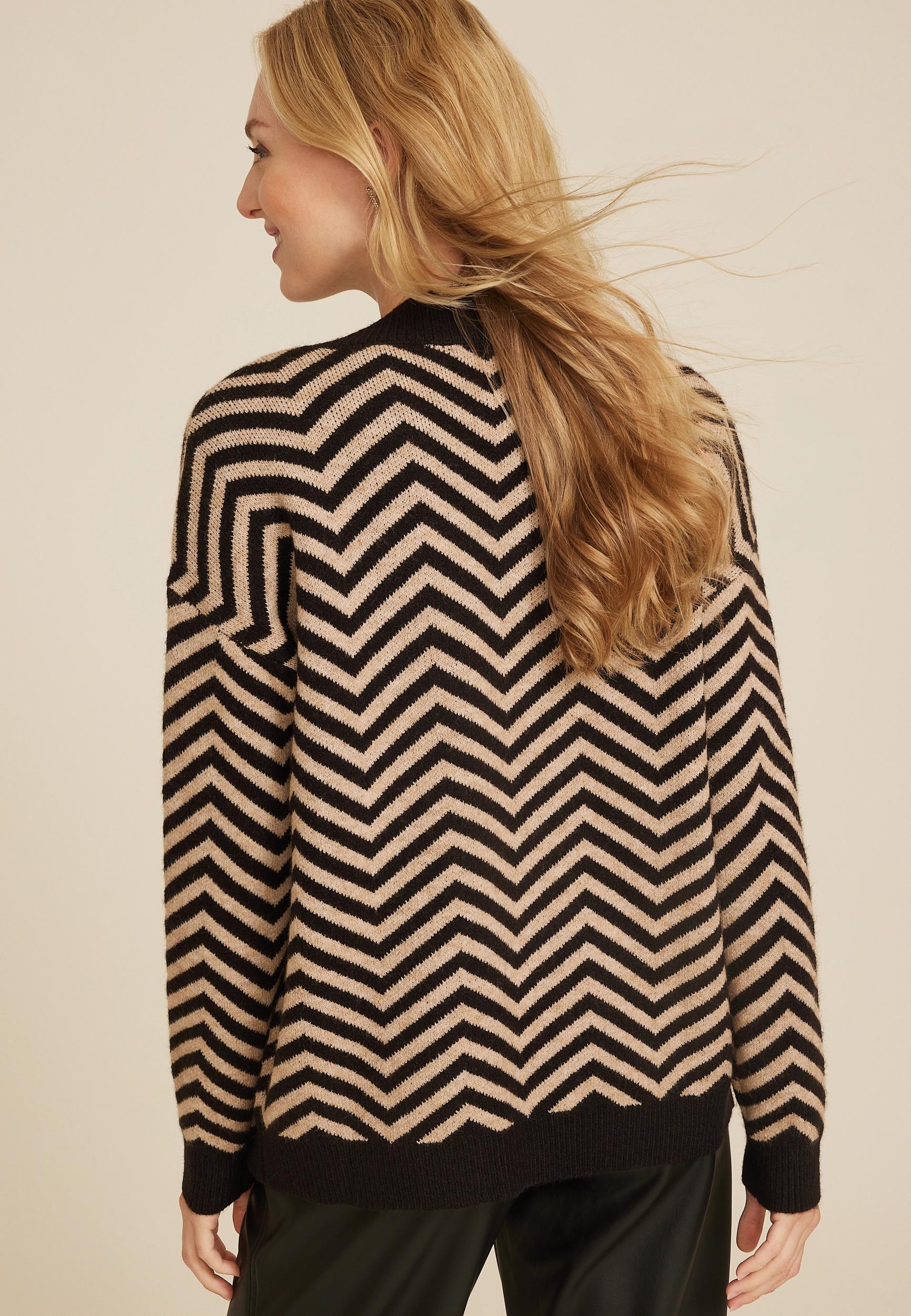 Chevron Open Front Cardigan Product Image