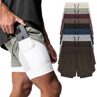 Drawstring Waist Sweat Shorts Product Image