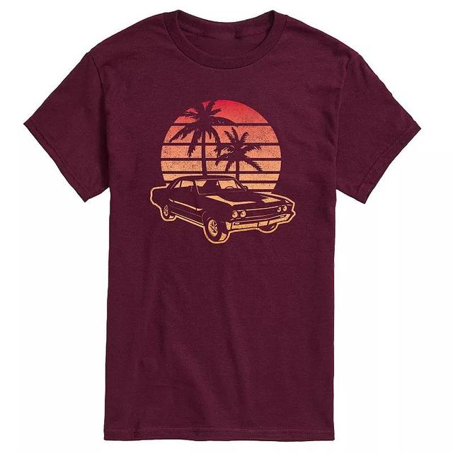 Mens Classic Car And Sunset Tee Product Image