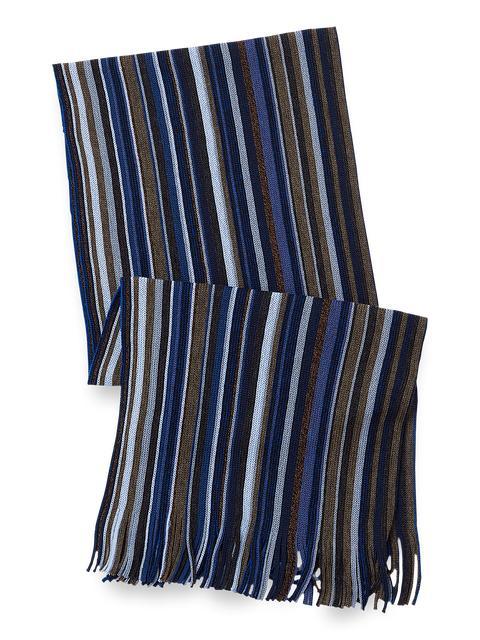 Stripe Wool Scarf - Blue Multi Product Image