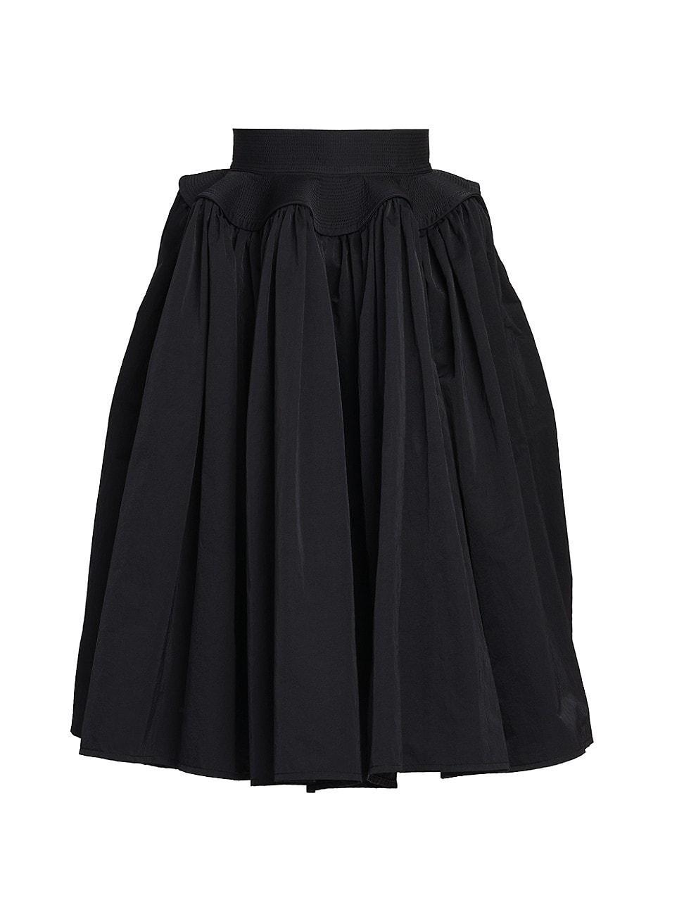 Bottega Veneta Peplum Gathered Nylon Skirt Product Image