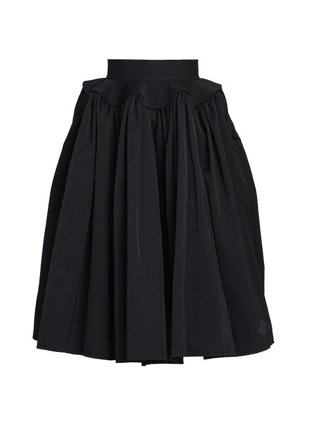 Womens Pleated Flared Midi-Skirt Product Image