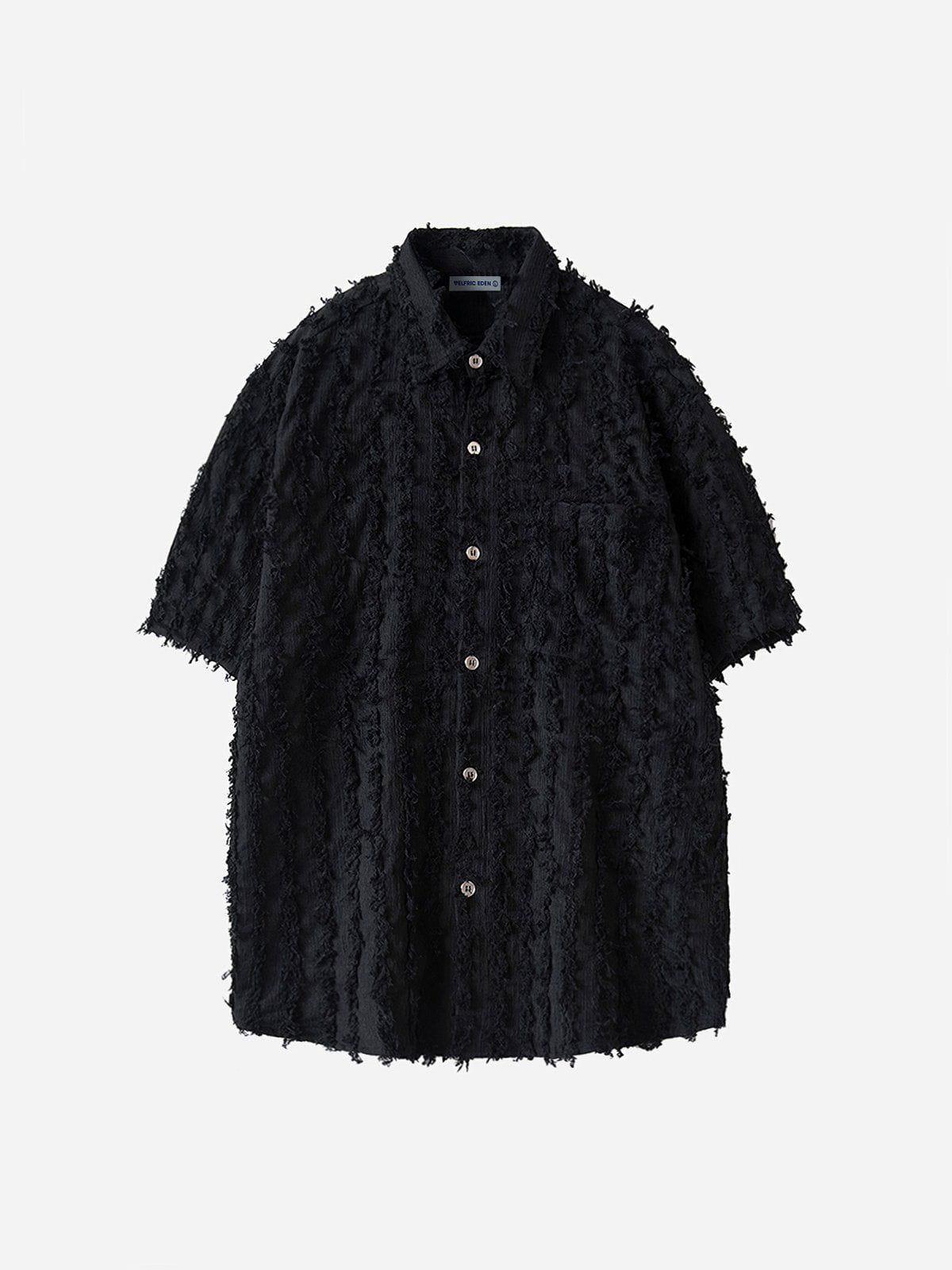 Aelfric Eden Fringe Texture Short Sleeve Shirt Product Image