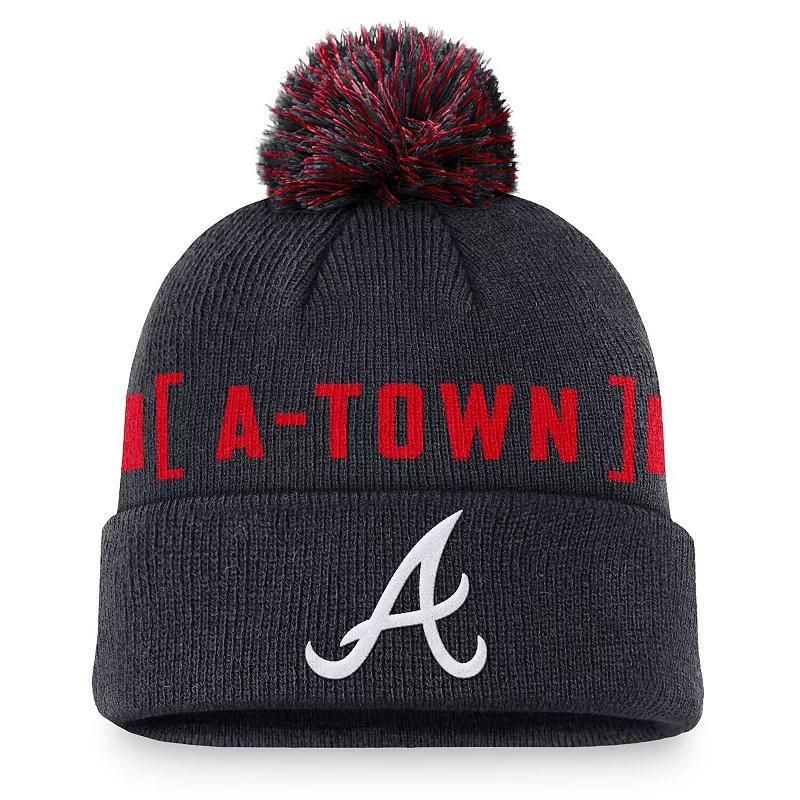 Atlanta Braves Hometown Peak Nike Men's MLB Cuffed Pom Beanie Product Image