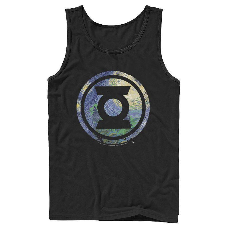 Mens DC Comics Green Lantern Starry Night Logo Tank Black Product Image