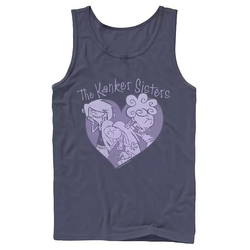 Mens Ed, Edd & Eddy The Kanker Sisters Purple Hue Heart Portrait Tank Top Product Image