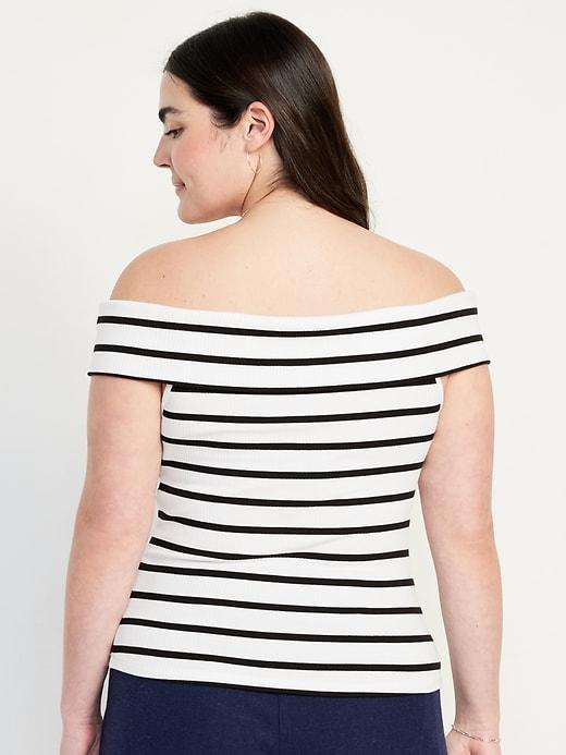 Off-Shoulder Ribbed Top Product Image