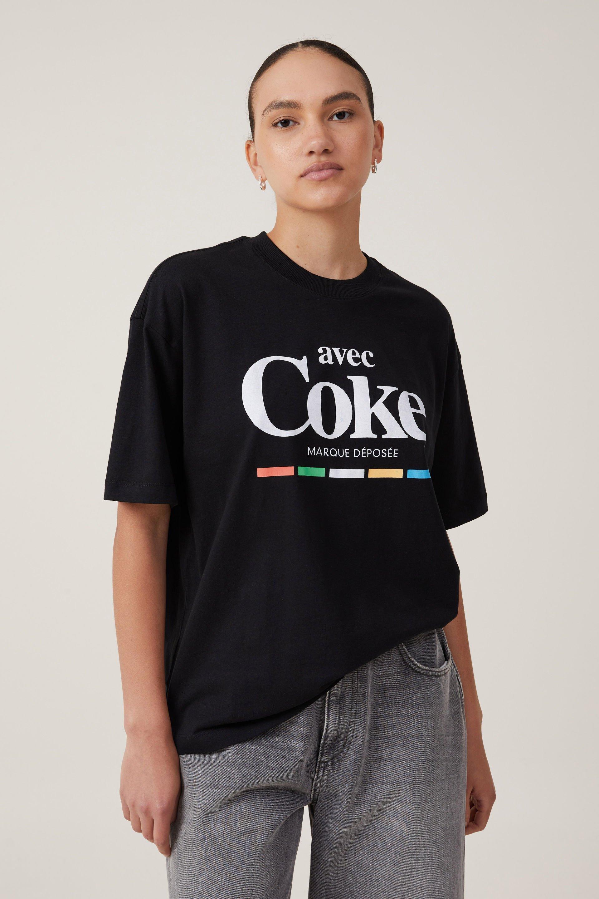 Cotton On Women - Coca Cola Boxy Graphic Tee - Lcn cok coca cola coke / black Product Image