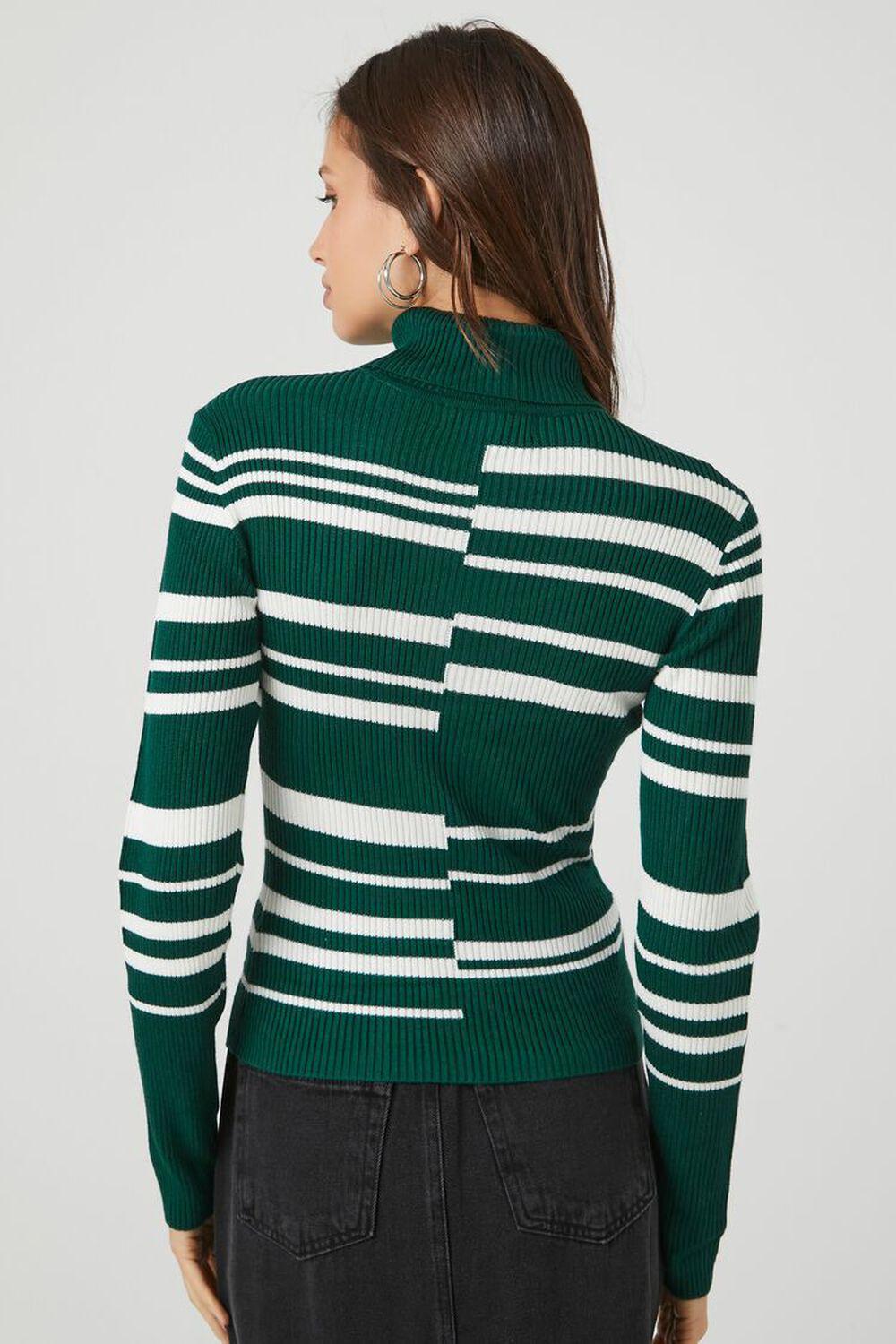 Abstract Striped Turtleneck Sweater Top | Forever 21 Product Image