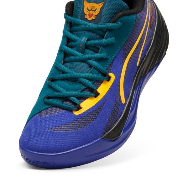 PUMA All-Pro NITROâ¢ Crowd Craze Men's Basketball Shoes in Lapis Lazuli/Cold Green/Black Product Image