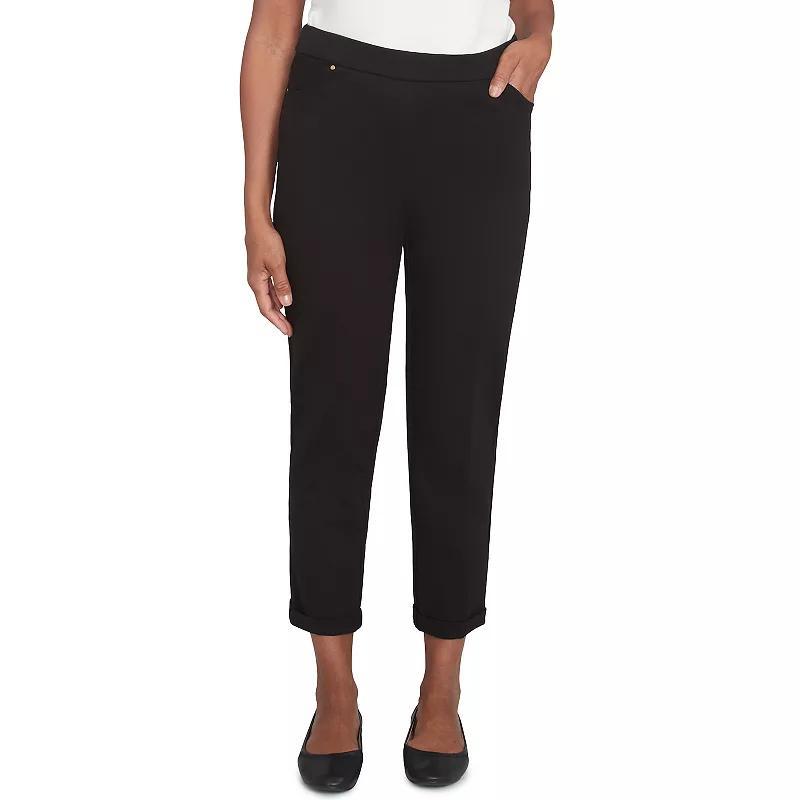 Petite Alfred Dunner Cuffed Ankle Ponte Pants, Womens product image