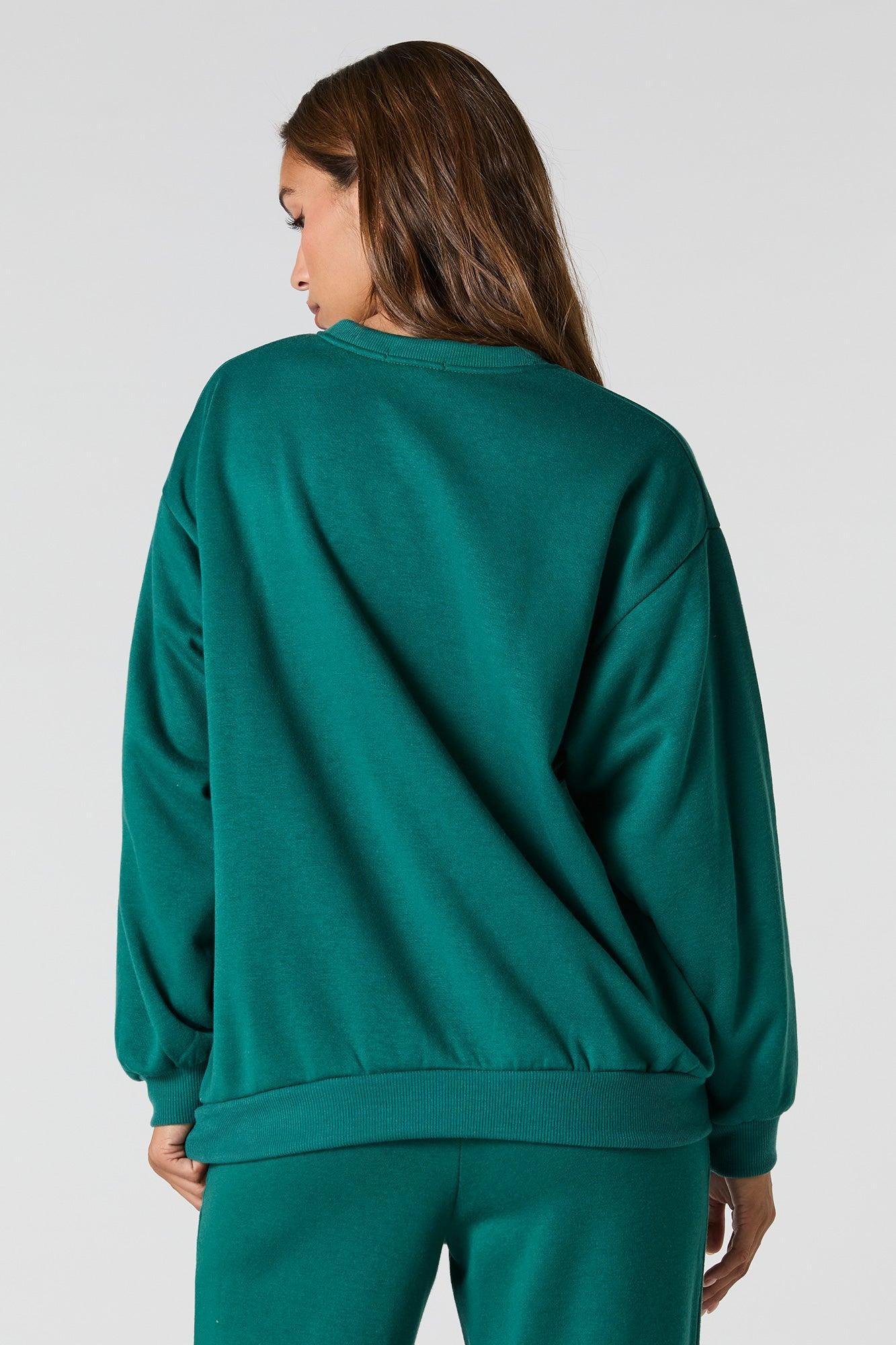 Oversized Fleece Sweatshirt Female Product Image