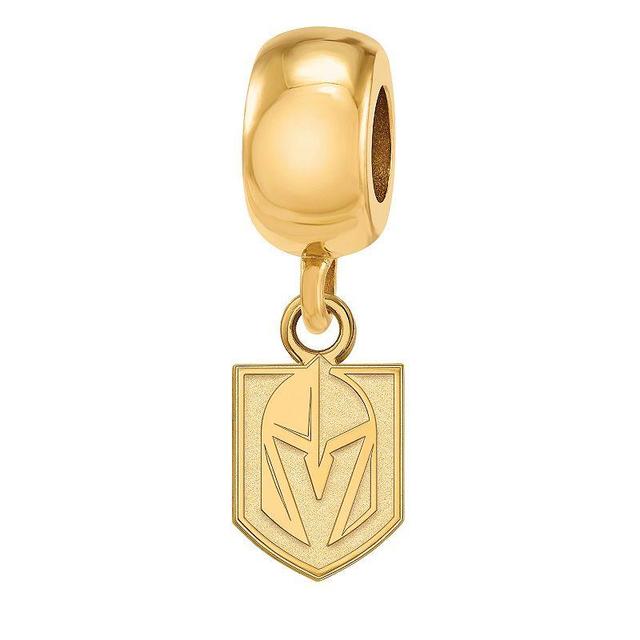 LogoArt Sterling Silver Las Vegas Golden Knights Logo Bead Charm, Womens Gold Over Sterling Product Image