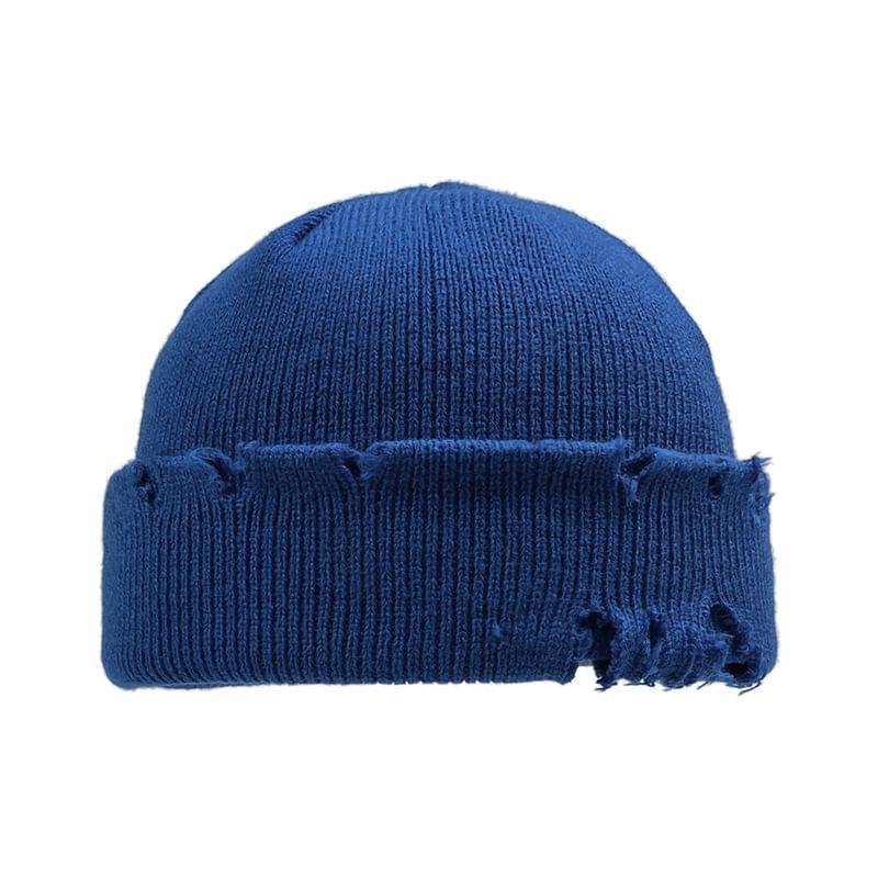 Plain Distressed Knit Beanie product image