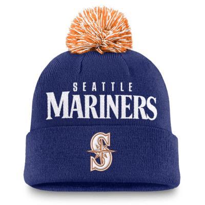 Seattle Mariners Peak Men's Nike MLB Cuffed Pom Beanie Product Image