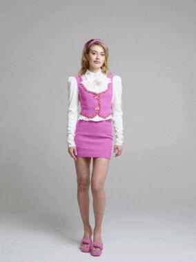 Lisette Vest Top (Pink) Product Image