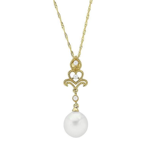 PearLustre by Imperial Freshwater Cultured Pearl 14k Gold Pendant, Womens White Product Image