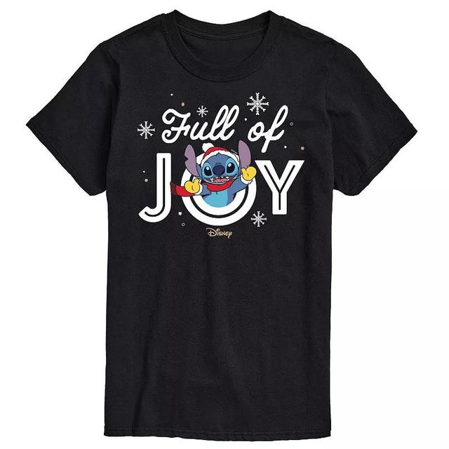 Disneys Lilo & Stitch Big & Tall Full Of Joy Graphic Tee, Mens Blue Product Image