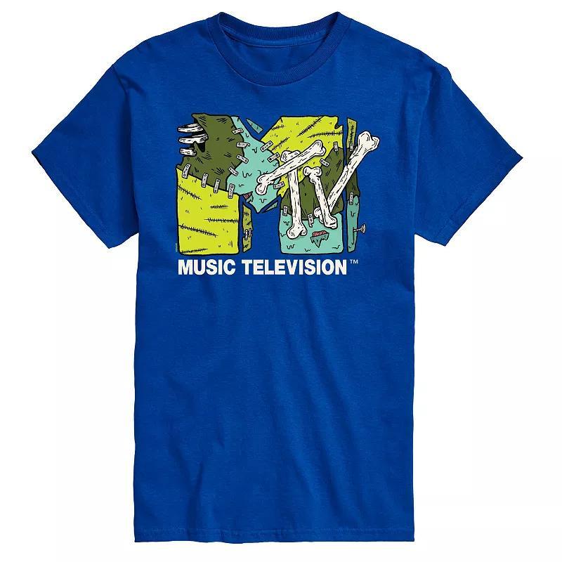 Mens MTV Halloween Logo Graphic Tee Blue Product Image