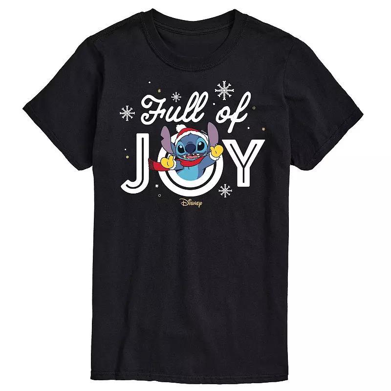 Disneys Lilo & Stitch Big & Tall Full Of Joy Graphic Tee, Mens Blue Product Image