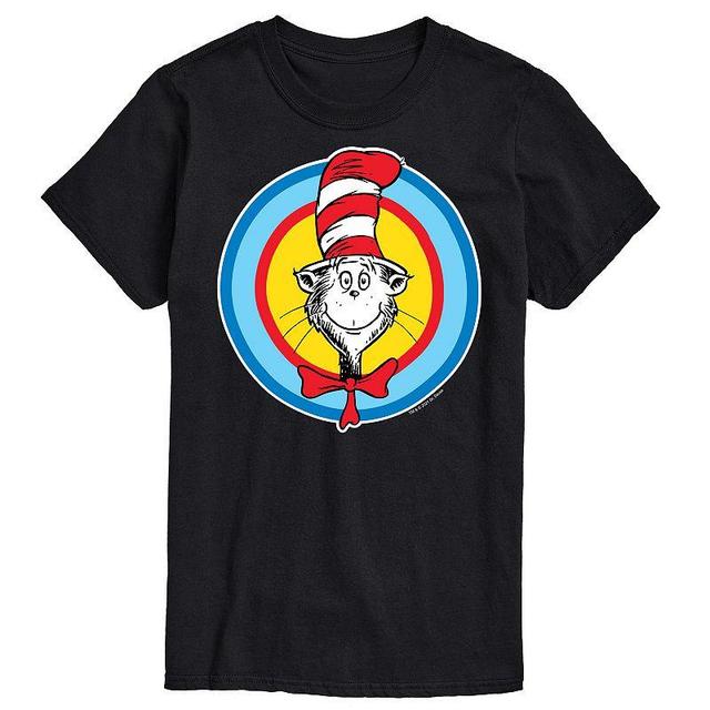 Big & Tall Dr Seuss Cat In Hat Smile Tee, Mens Grey Product Image