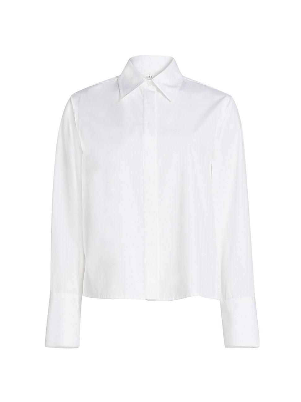 Womens Cotton Poplin Button-Up Shirt Product Image