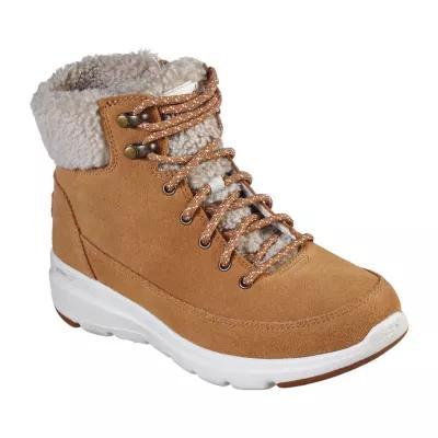 Skechers Womens On The Go Glacial Ultra  Woodlands Flat Heel Lace Up Boots Product Image