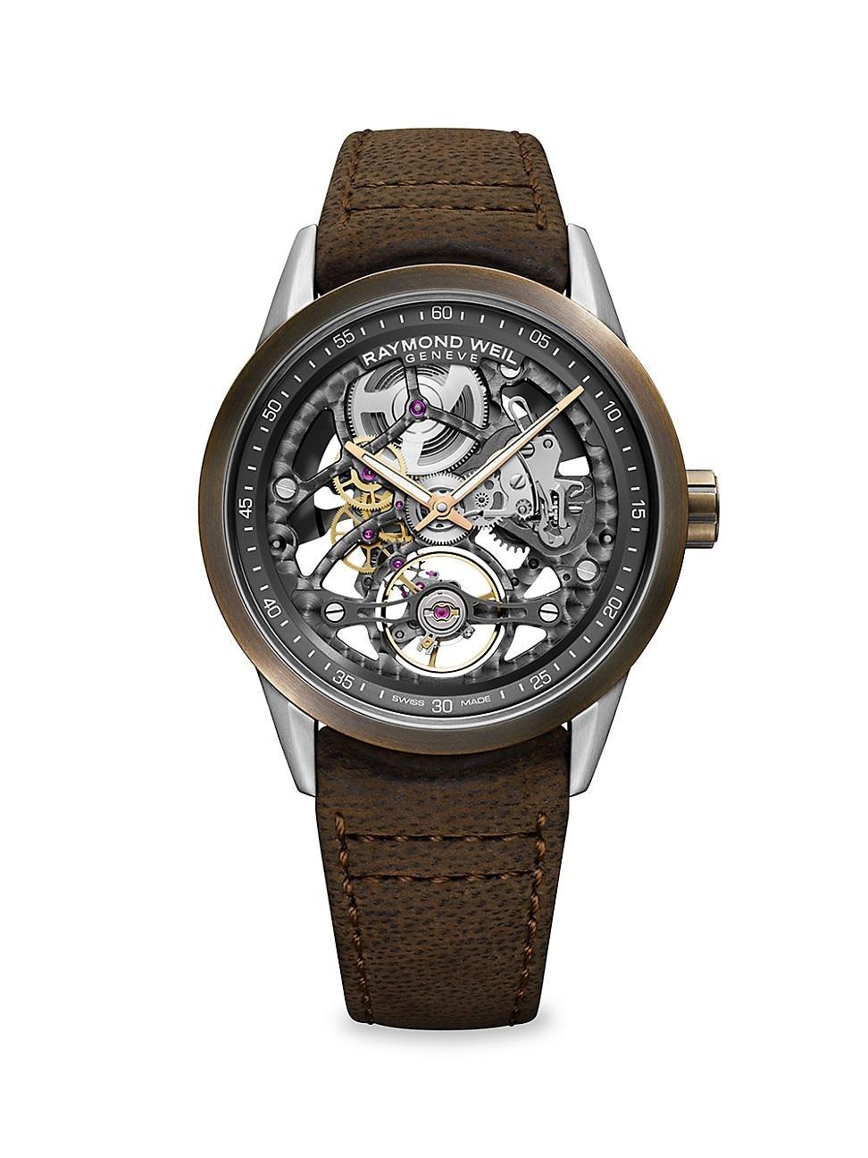 Mens Freelancer Skeleton Rubber-Strap Watch Product Image