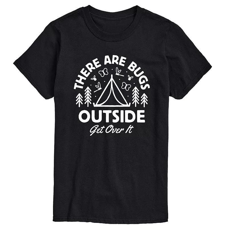 Mens There Are Bugs Outside Get Over It Graphic Tee Grey Product Image