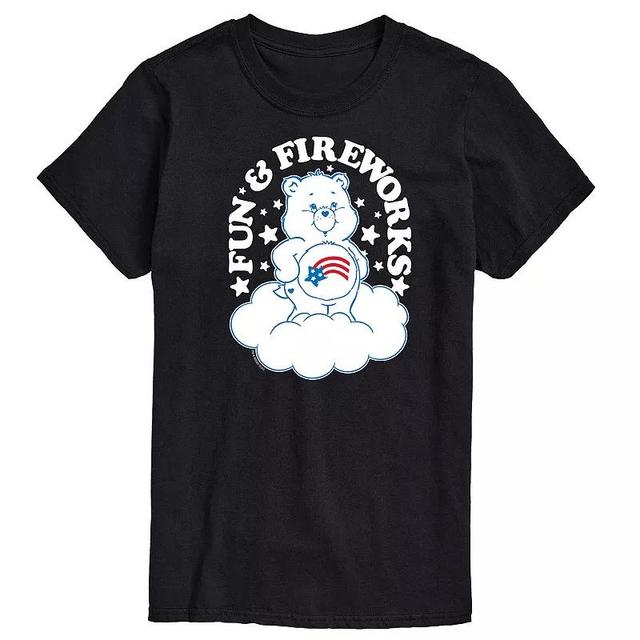 Mens Care Bears American Fun Fireworks Graphic Tee Product Image