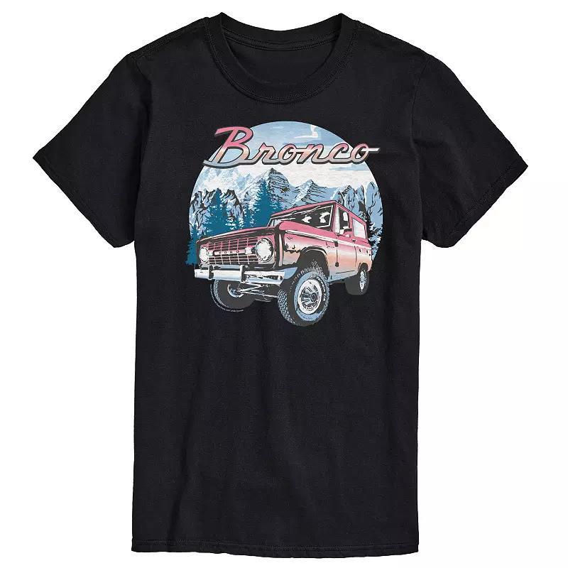 Big & Tall Ford Bronco Snowy Mountains Graphic Tee, Mens Product Image