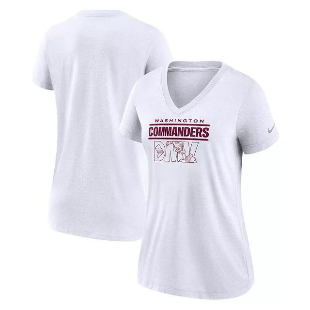 Womens Nike White Washington Commanders Hometown Collection Tri-Blend V-Neck T-Shirt Product Image