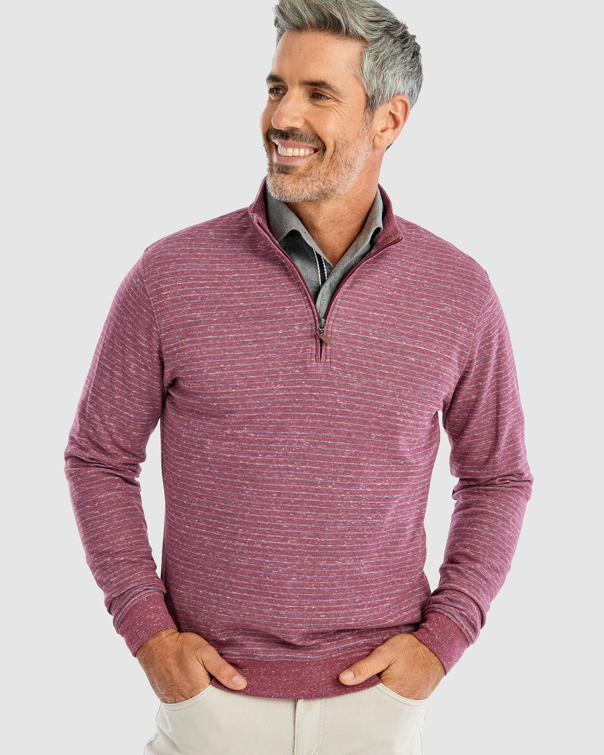 Skiles Striped 1/4 Zip Pullover Male Product Image