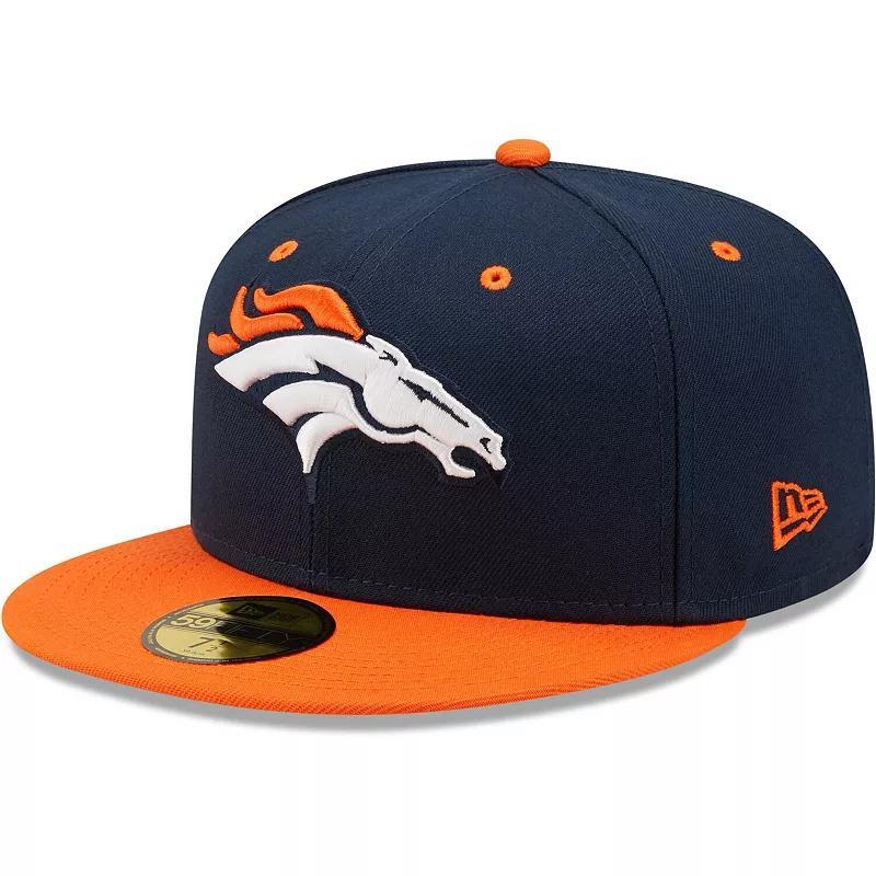 Mens New Era /Orange Denver Broncos Flipside 59FIFTY Fitted Hat Blue Product Image