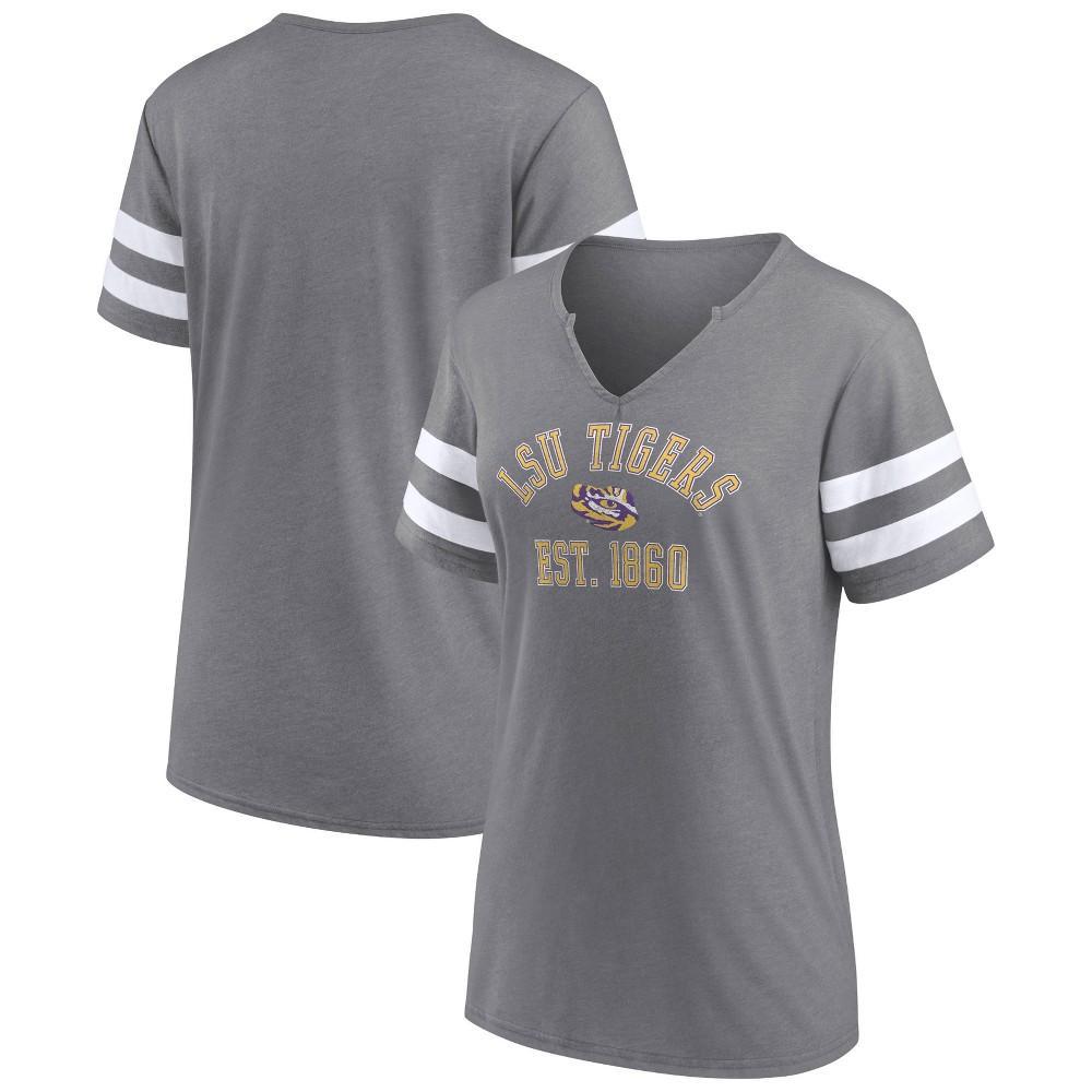 NCAA LSU Tigers Womens V-Neck Notch T-Shirt Product Image