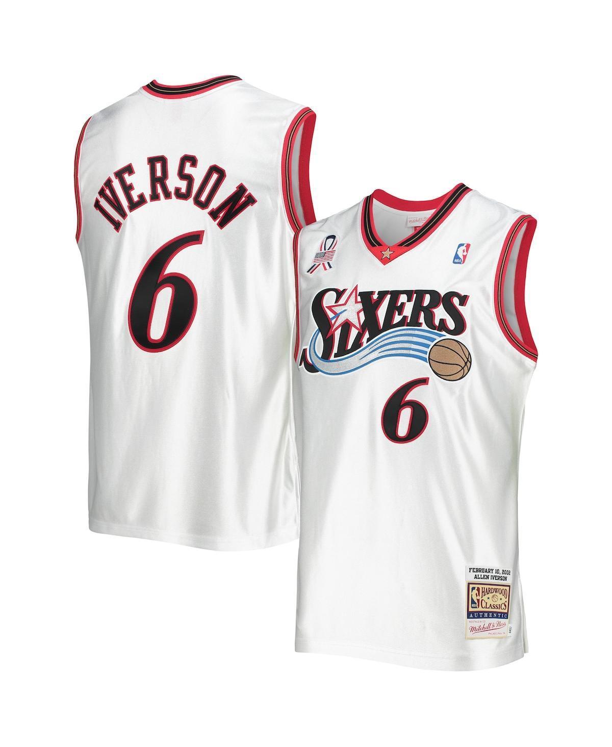 Mens Mitchell & Ness Allen Iverson White Eastern Conference Hardwood Classics 2002 Nba All-Star Game Authentic Jersey - White Product Image